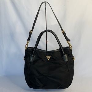 Prada nylon two way strap purse